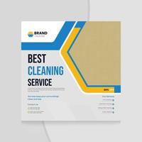 Best cleaning service for home social media post and web template vector