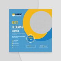 Best cleaning service for home social media post and web template vector