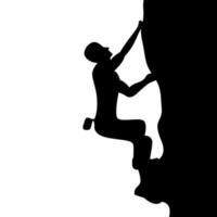 montañista. escalador de rocas. persona de silueta. subir silueta. alpinista escalador excursionista gente. silueta de escalador de roca extrema. ilustración de vector de silueta de escalador. escalador masculino.