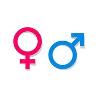 icono de sexo femenino y masculino. icono de género de pareja. iconos femeninos masculinos. vector de símbolo de género. símbolos masculinos y femeninos.