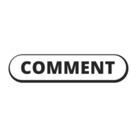 comic style comment text icon with transparent background. png file