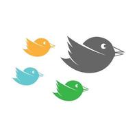 diseño de icono de logotipo de pájaro vector