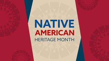 Native American Heritage Month. Background design with abstract ornaments celebrating Native Indians in America. vector