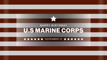 US Marine Corps Birthday Background with white space area. vector