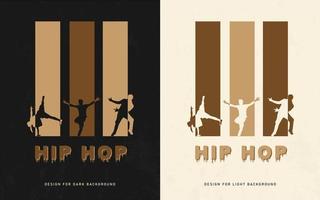 plantilla de diseño de camiseta de ilustraciones de tipografía de hip hop vector