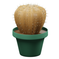 Cactus in the Pot 3D Render