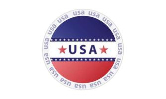 made in usa stamp with flag button vector