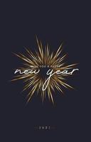 wish you Happy New Year 2023 banner concept design, Flash light vector and illustration new year 2023 concept banner templates with sparkle firework gon dark background