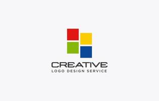 Abstract square logo template vector