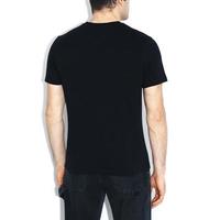 Isolated black t-shirt back view photo