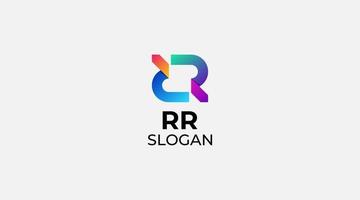 plantilla de diseño de icono de logotipo de letra creativa rr. vector