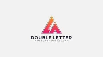 LA, AL Alphabets Letters Logo design template vector