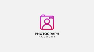 photograph account logo design vector template