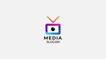 Abstract Media vector logo design Eye logo