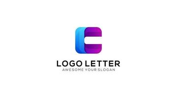 plantilla de ilustración de vector de diseño de icono de logotipo de letra c