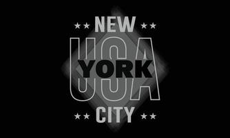 New York City typography illustration and colorful design vector