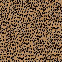 Animal skin cheetah seamless pattern, small black spots on brown background vector