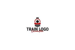 idea de ilustración de vector de diseño de logotipo de tren plano