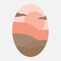 vector de ilustración de paisaje de montaña