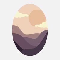 Mountain landscape illustration vector