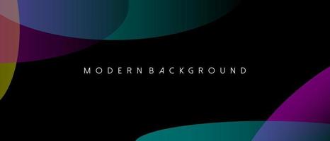 Black Background with Geometric Colorful Shape vector