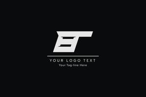 diseño del logotipo de la letra bt. ilustración de vector de icono de letras bt moderno creativo.