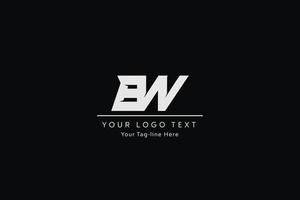 diseño de logotipo de letra bw. Ilustración de vector de icono de letras wb moderno creativo.