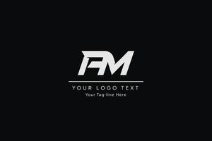 diseño del logotipo de la letra am. Ilustración de vector de icono de letras am modernas creativas.