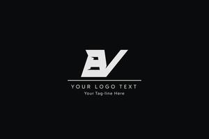 diseño del logotipo de la letra bv. Ilustración de vector de icono de letras bv moderno creativo.