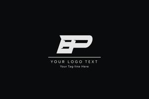 diseño del logotipo de la letra bp. ilustración de vector de icono de letras bp moderno creativo.