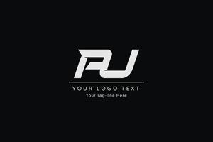 AU Letter Logo Design. Creative Modern A U Letters icon vector Illustration.