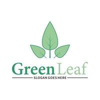 Green Leaf eco organic Logo design vector template