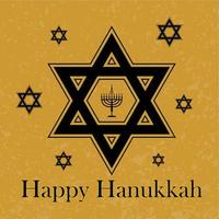 Happy Hanukkah, logo, card, background vector