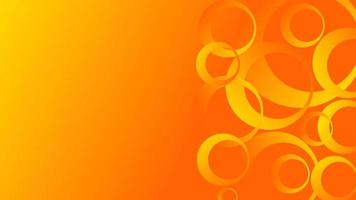 Abstract orange background with random circle shape effect vector