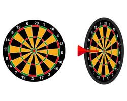 darts game dart target with two digits vector