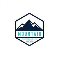 Hiking labels concepts. Mountain expedition badge designs vector