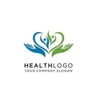 Leaf Human Logo Design For Healthy Company vector