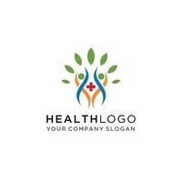 Leaf Human Logo Design For Healthy Company vector