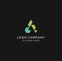 plantilla de diseño de logotipo de letra a minimalista creativa y moderna para usar cualquier tipo de negocio vector