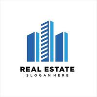 Abstract building structure logo design real estate, architecture vector