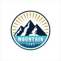 Mountain logo design vector illustration, outdoor adventure . Vector graphic for t shirt