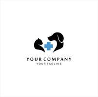 plantilla de diseño de logotipo de cuidado de mascotas vector