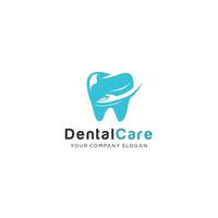 logo de cuidado dental de diente de forma abstracta y mano de abrazo. símbolo de signo para la atención de la clínica dental y el hospital. vector