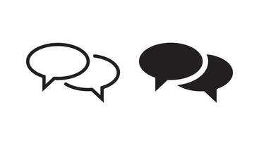 Speech bubbles, speak icon vector in clipart concept