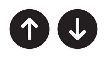 Up and down arrow icon vector. Upload and download sign symbol vector