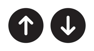 Up and down arrow icon vector. Upload and download sign symbol vector