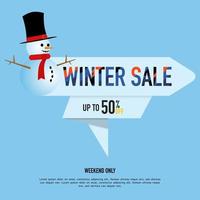 Winter sale banner template design, vector illustration design for advertisements, banners, flyers and flyers