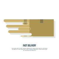 Fast Delivery logo. Fast delivery concept. Fast response package delivery. box delivery. E-commerce vector template, fast delivery service, package delivery. Vector illustration