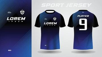 black blue t-shirt sport jersey design vector