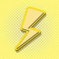 Bolt 3d render, voltage icon, thunder bolt 3d. vector